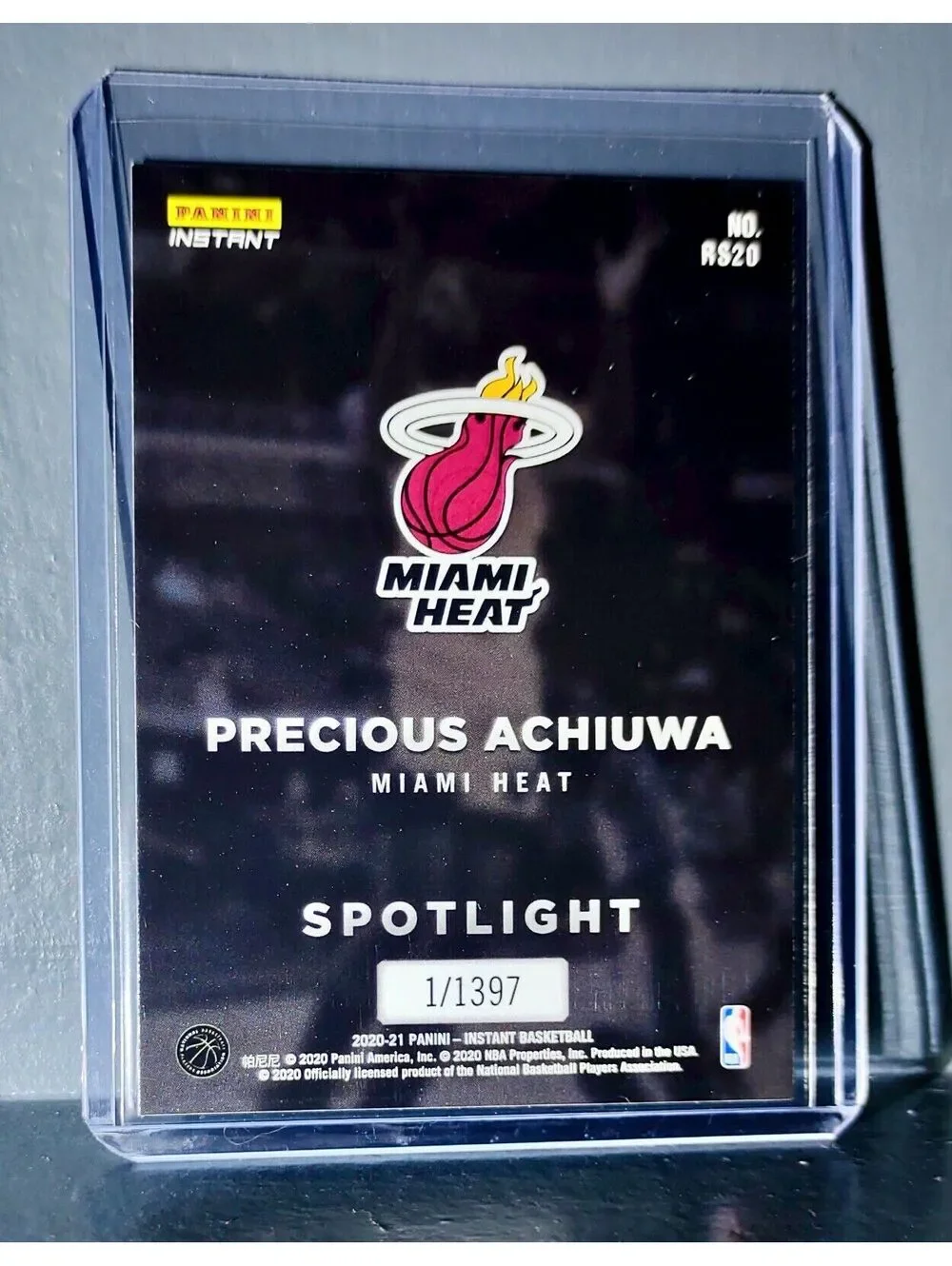 Precious Achiuwa Rookie Spotlight 2020-21 Panini NBA #20 Card 1 of 1397